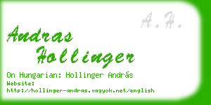andras hollinger business card